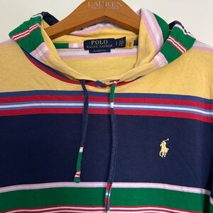 Polo Ralph Lauren long-sleeve hooded striped tee shirt